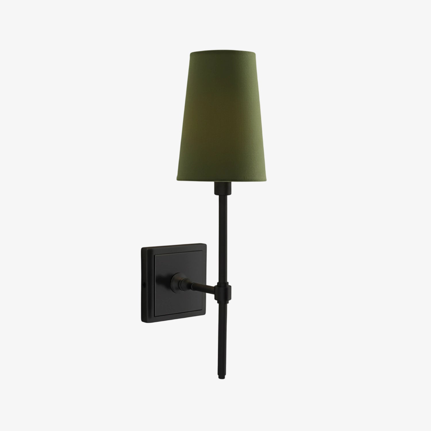 Wandlamp met linnen kap - retro metalen wandverlichting voor slaapkamer en gang | Sansoti