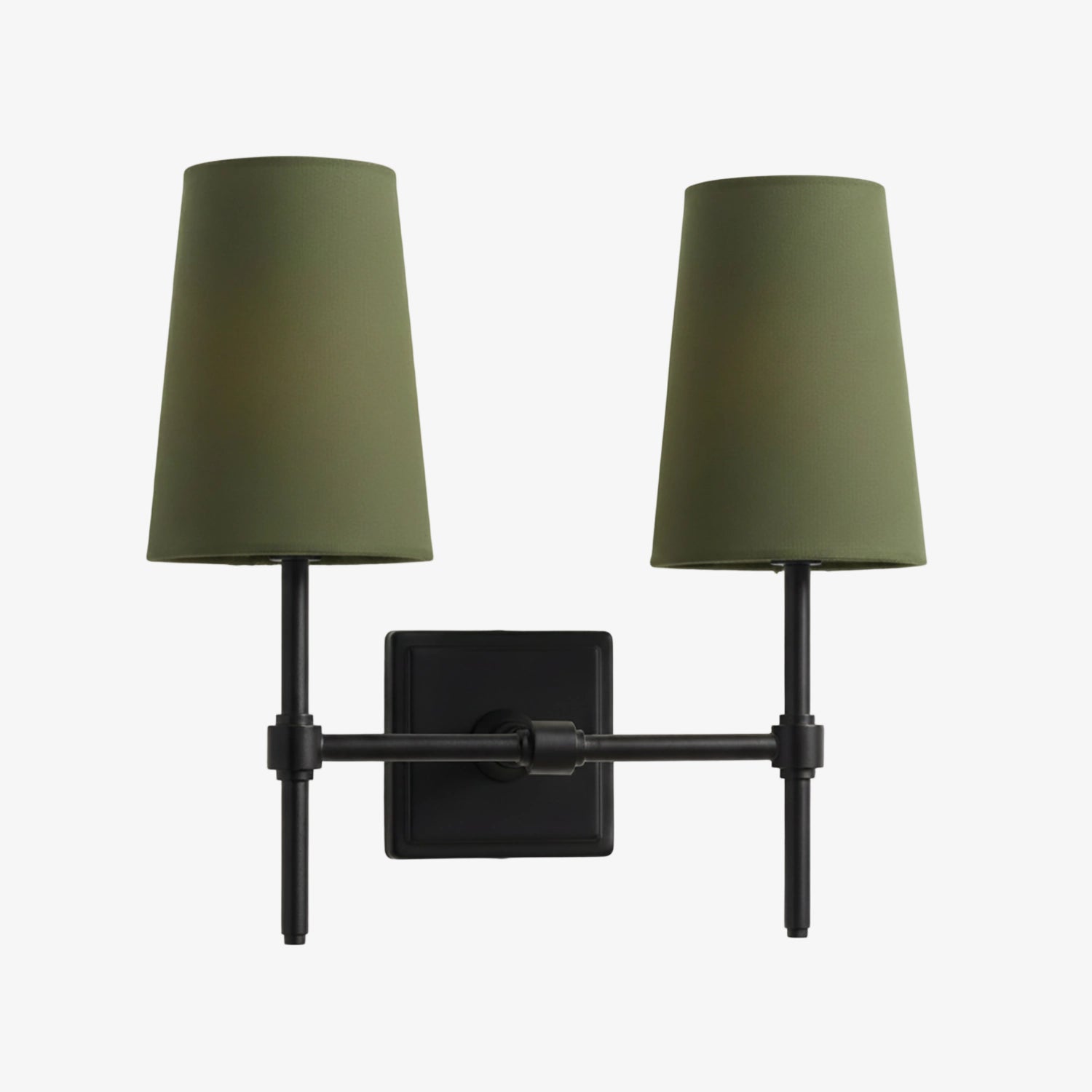 Wandlamp met linnen kap - retro metalen wandverlichting voor slaapkamer en gang | Sansoti