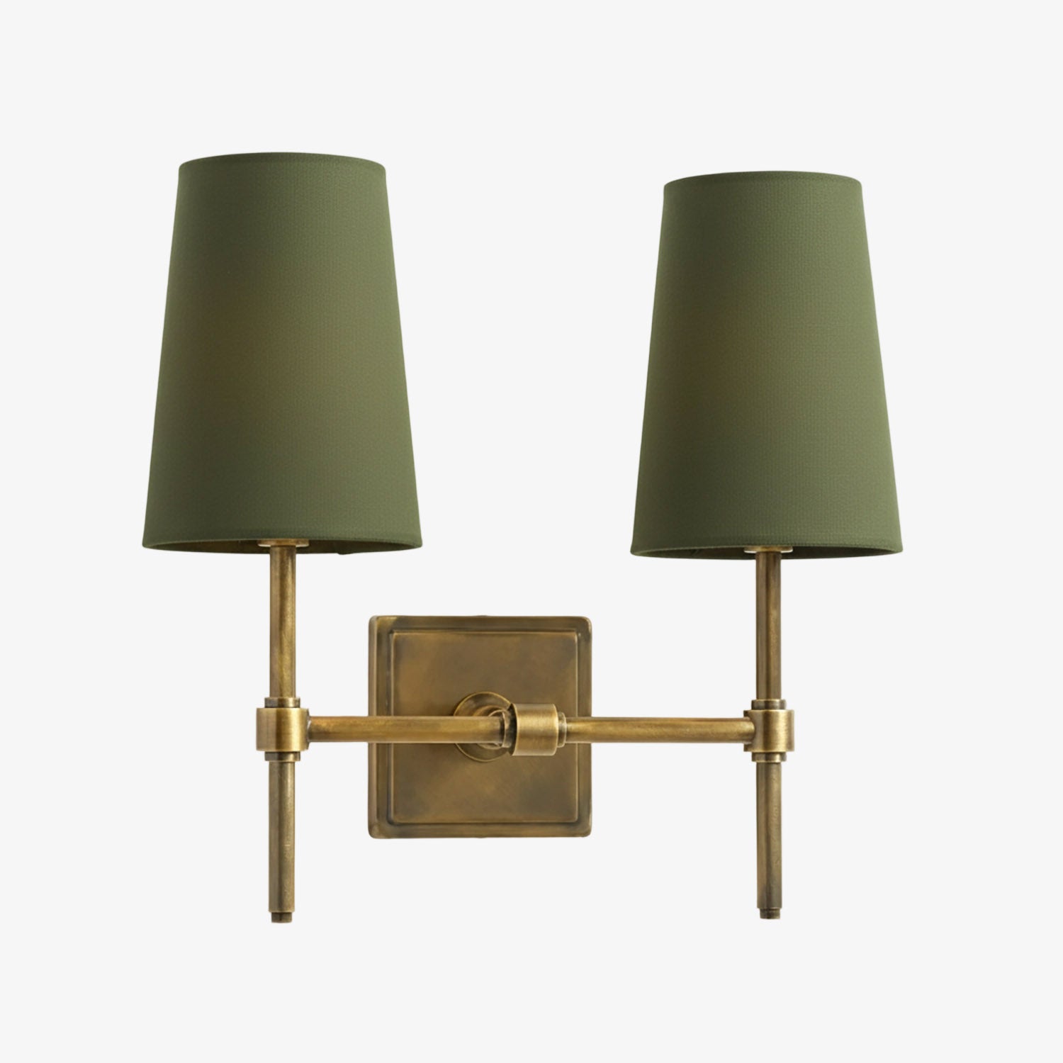 Wandlamp met linnen kap - retro metalen wandverlichting voor slaapkamer en gang | Sansoti