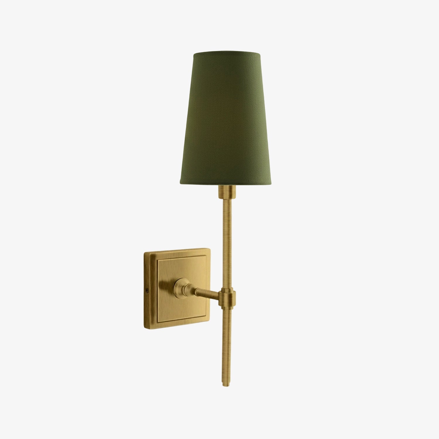 Wandlamp met linnen kap - retro metalen wandverlichting voor slaapkamer en gang | Sansoti
