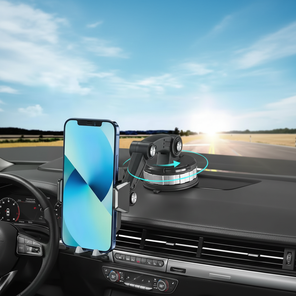 Universele Telefoonhouder voor in de Auto - Verstelbaar 360° Draaibaar Dashboard & Voorruit Mount | Sansoti