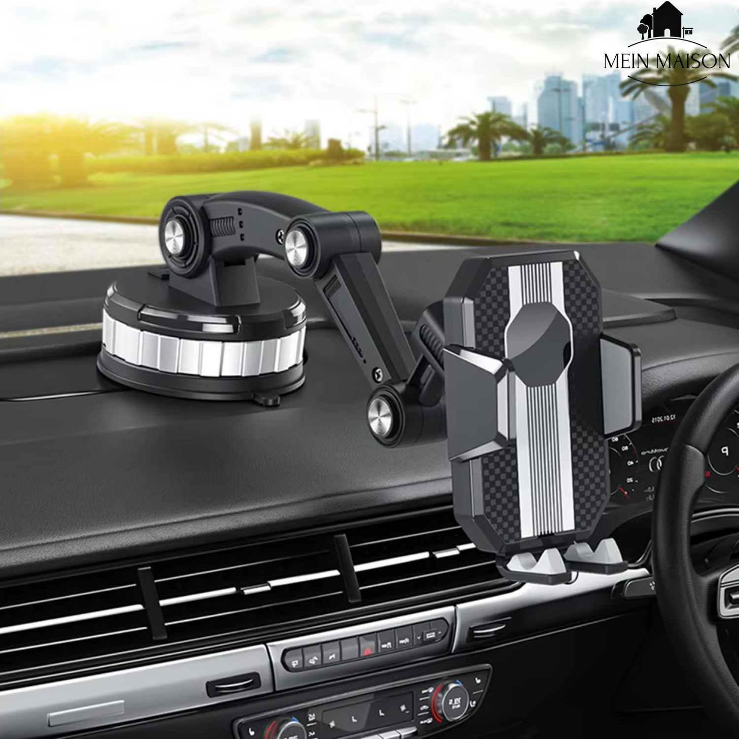 Universele Telefoonhouder voor in de Auto - Verstelbaar 360° Draaibaar Dashboard & Voorruit Mount | Sansoti