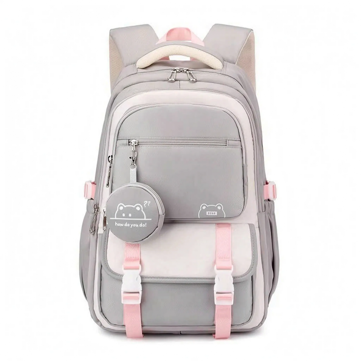 Multi-Compartment School Backpack Oxford Polyester 47x32x20cm Adjustable Chest Strap Luggage Strap Large Capacity | Sansoti