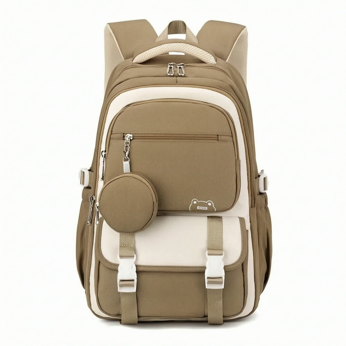 Multi-Compartment School Backpack Oxford Polyester 47x32x20cm Adjustable Chest Strap Luggage Strap Large Capacity | Sansoti
