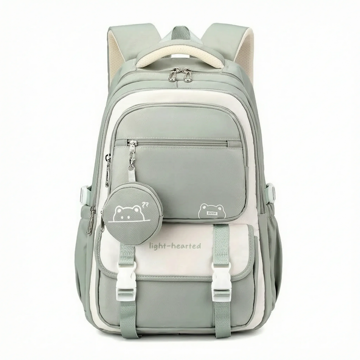 Multi-Compartment School Backpack Oxford Polyester 47x32x20cm Adjustable Chest Strap Luggage Strap Large Capacity | Sansoti