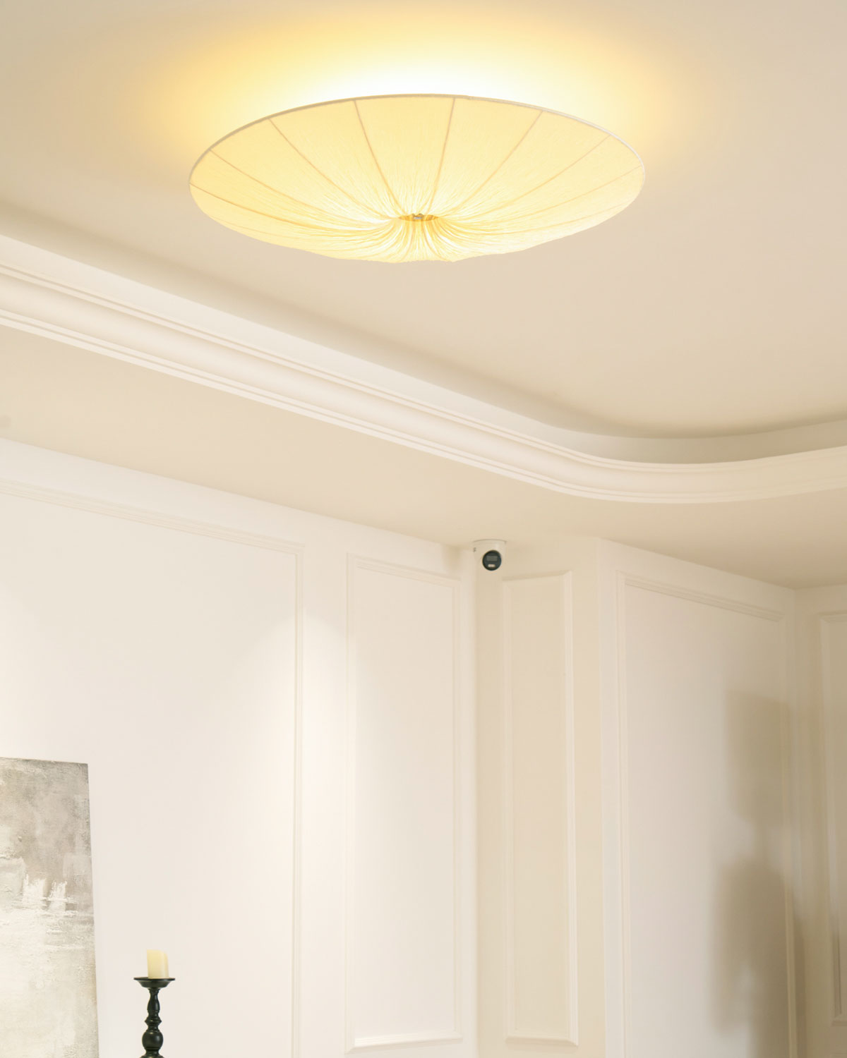 Tassel Plafondlamp Kwastjesdetail Beige Stof IJzer Warm Diffuus Licht Moderne Flush Mount Eetkamer Slaapkamer Entree | Sansoti