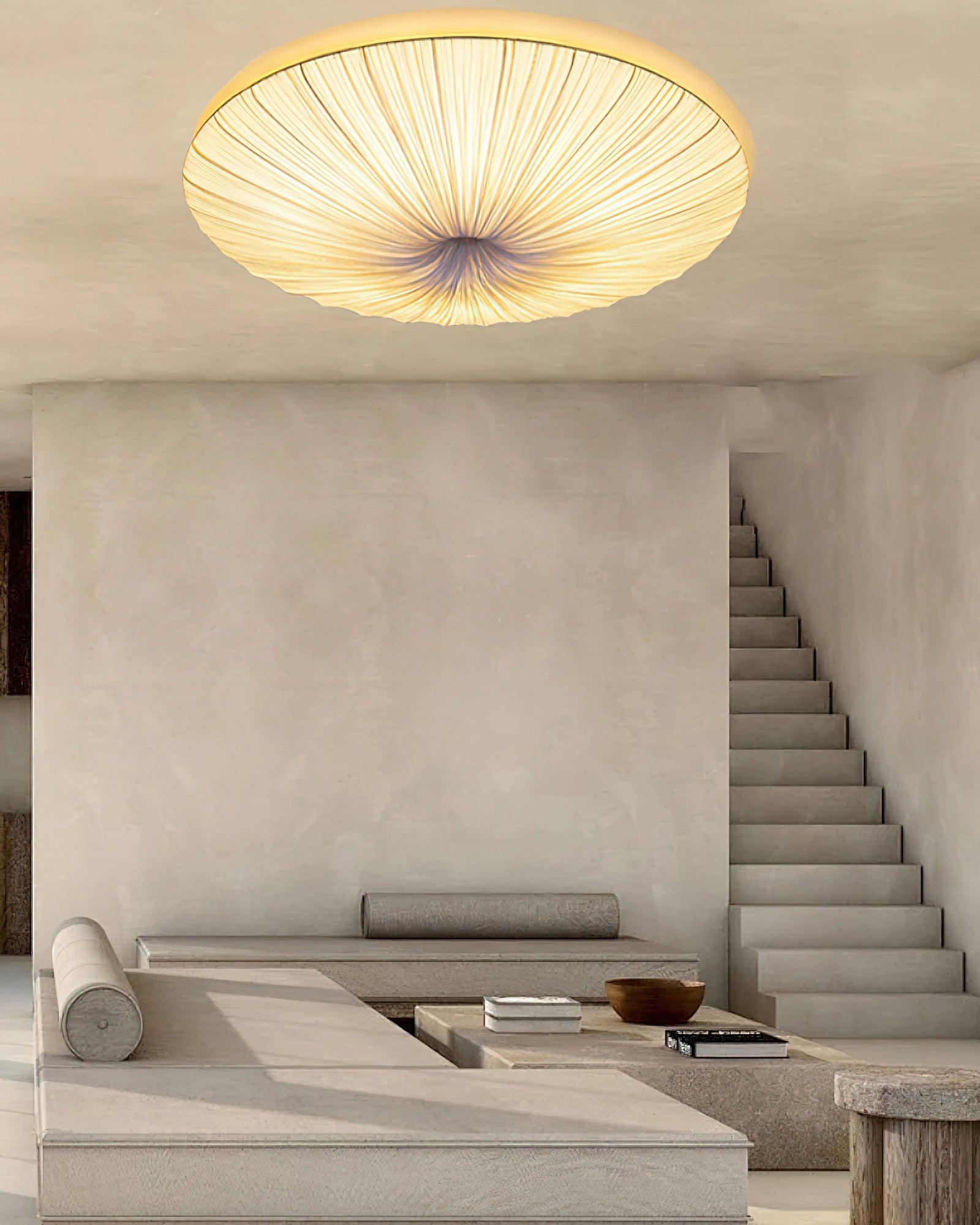 Tassel Plafondlamp Kwastjesdetail Beige Stof IJzer Warm Diffuus Licht Moderne Flush Mount Eetkamer Slaapkamer Entree | Sansoti