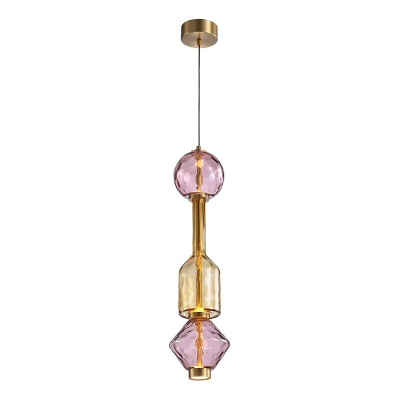 Hanglamp met Gekleurde Glazen Bol – Modern Design voor Eetkamer en Keuken | Sansoti