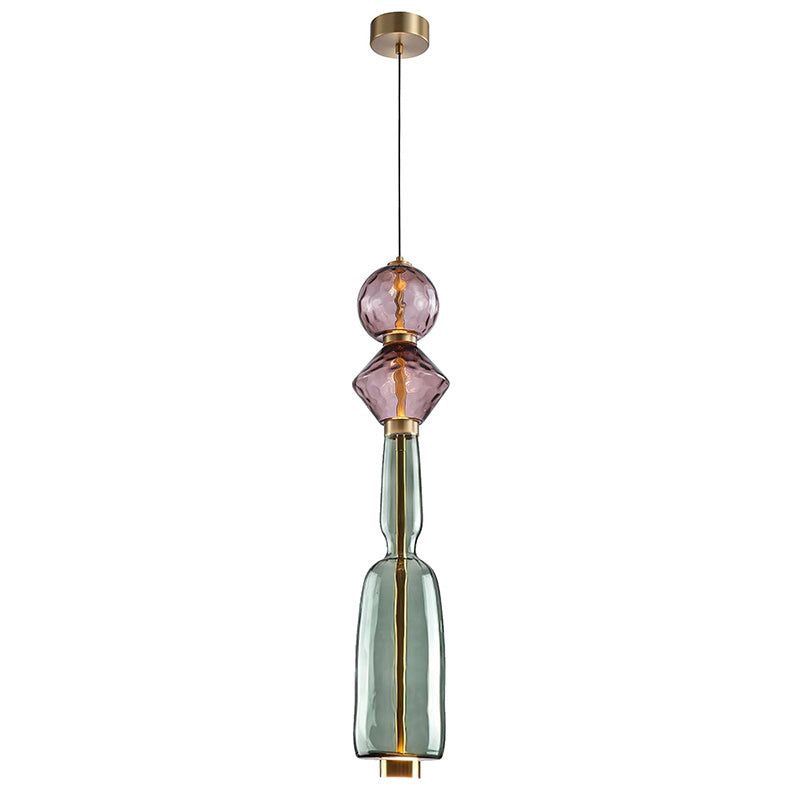 Hanglamp met Gekleurde Glazen Bol – Modern Design voor Eetkamer en Keuken | Sansoti