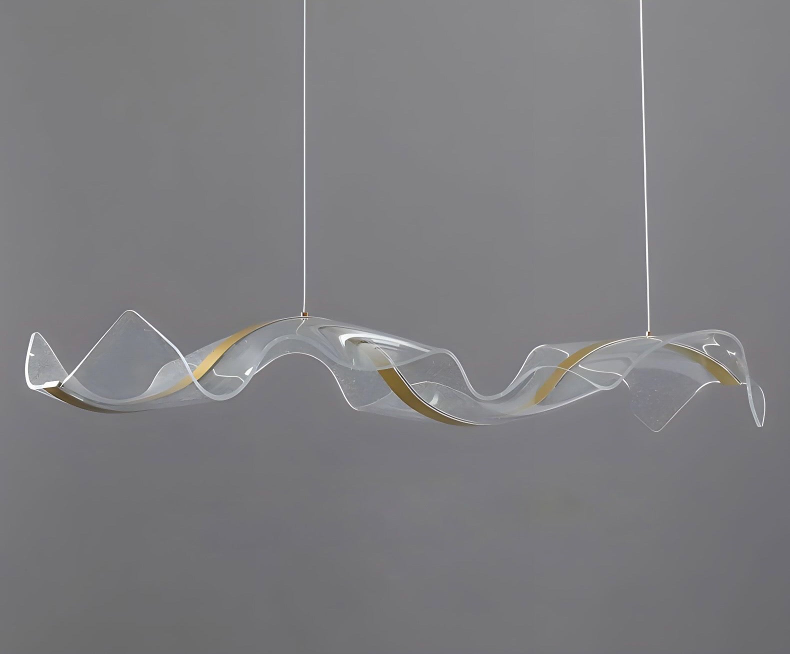 Suspension LED sculpturale avec structure acrylique artisanale et éclairage dimmable | Restfield