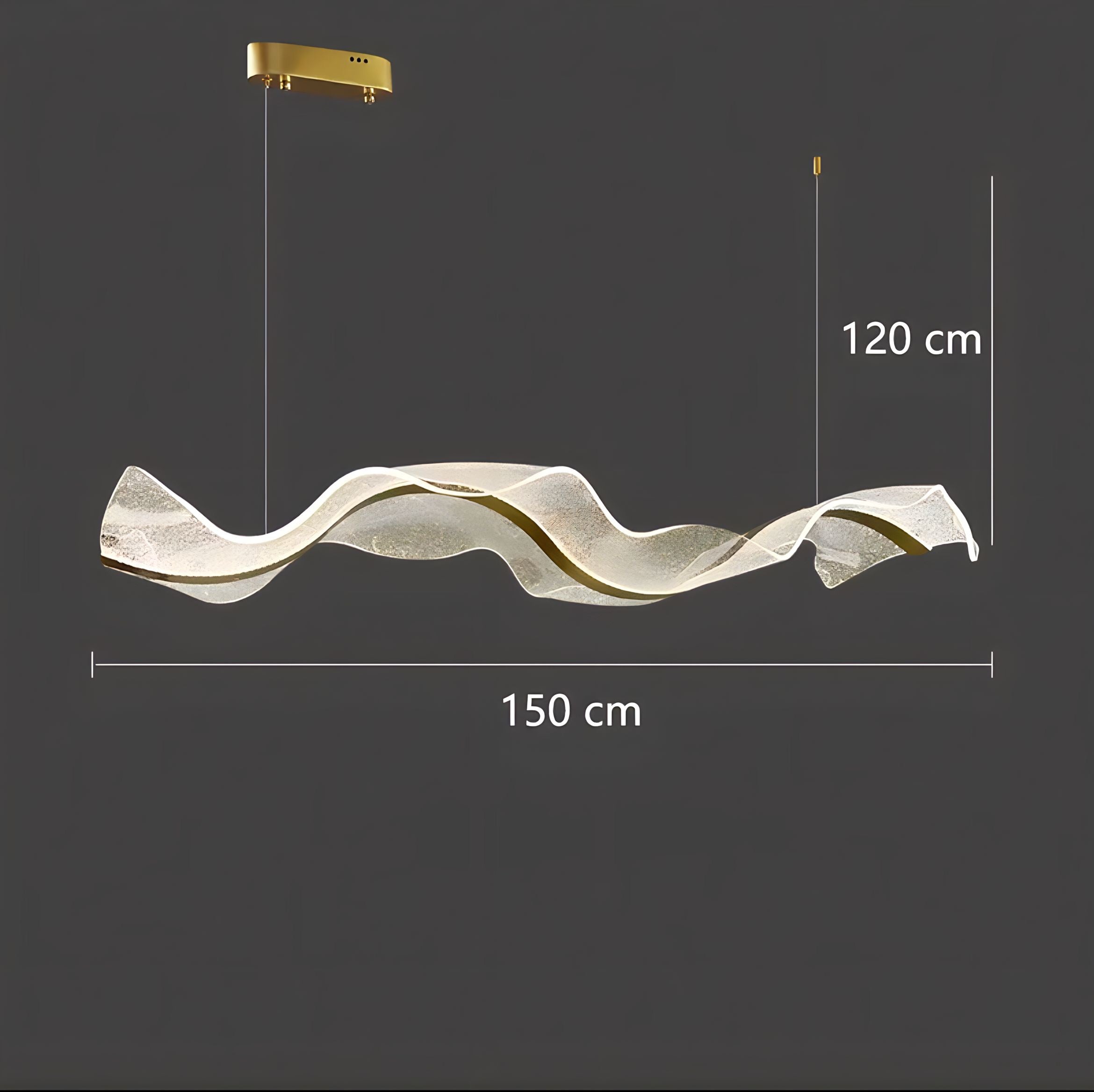 Suspension LED sculpturale avec structure acrylique artisanale et éclairage dimmable | Restfield
