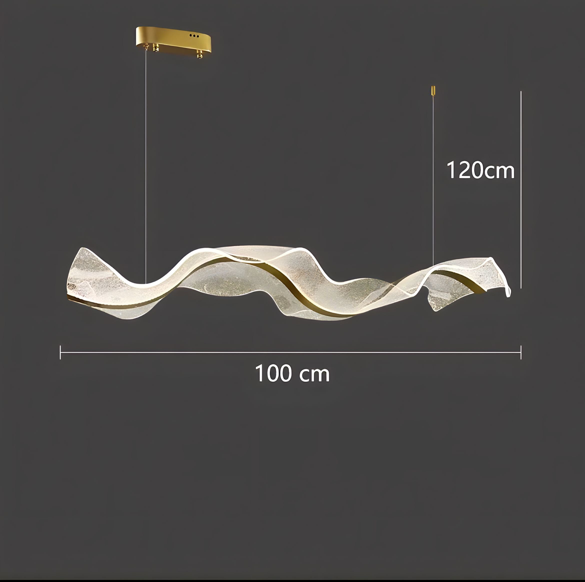 Suspension LED sculpturale avec structure acrylique artisanale et éclairage dimmable | Restfield