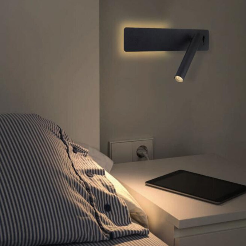Draaibare LED Leeslamp Wandmontage Zwenkbaar Bedverlichting Verstelbaar | Sansoti