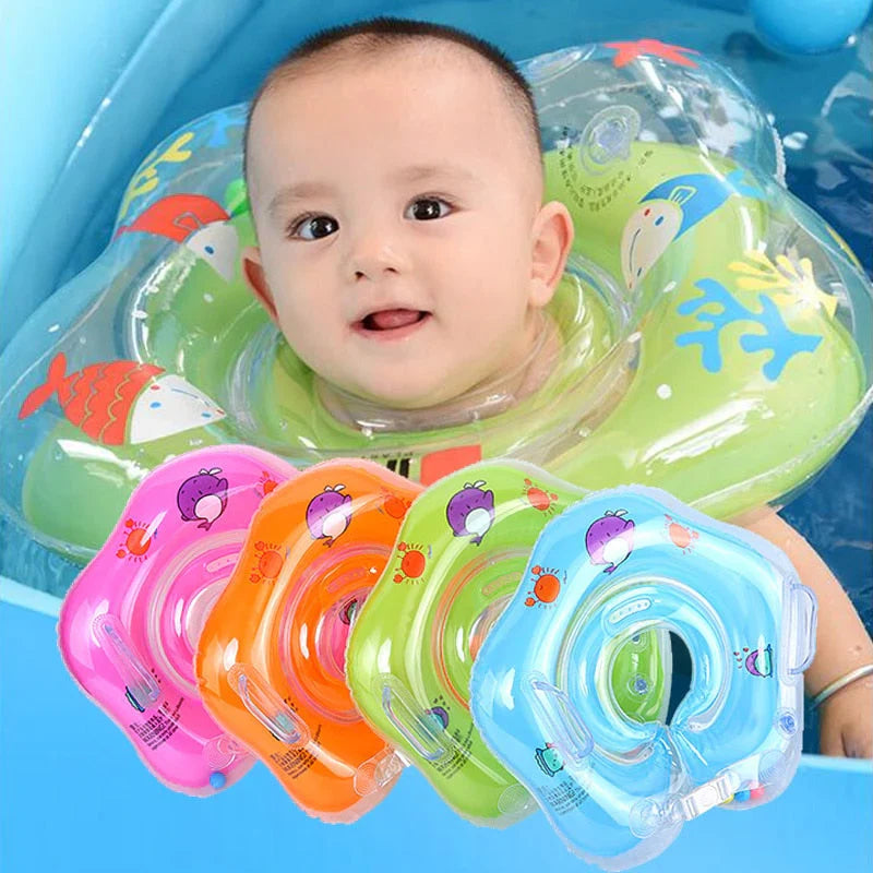 Baby Neck Ring Swimming Aid for Swim Lessons from 1 Month – Safe Baby Swimming with Inflatable Neck Float | Sansoti