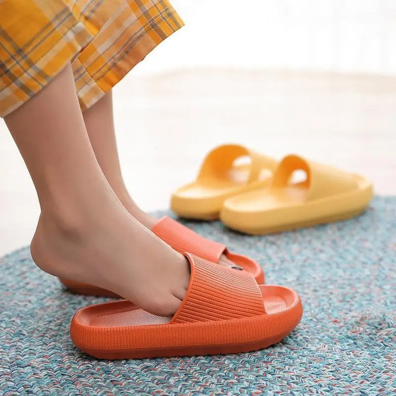 Antislip Pantoffels EVA Dikke Zool Dames Heren Binnenshuis Outdoor Wasbaar Zwart Roze Geel Oranje Comfortabel | Sansoti