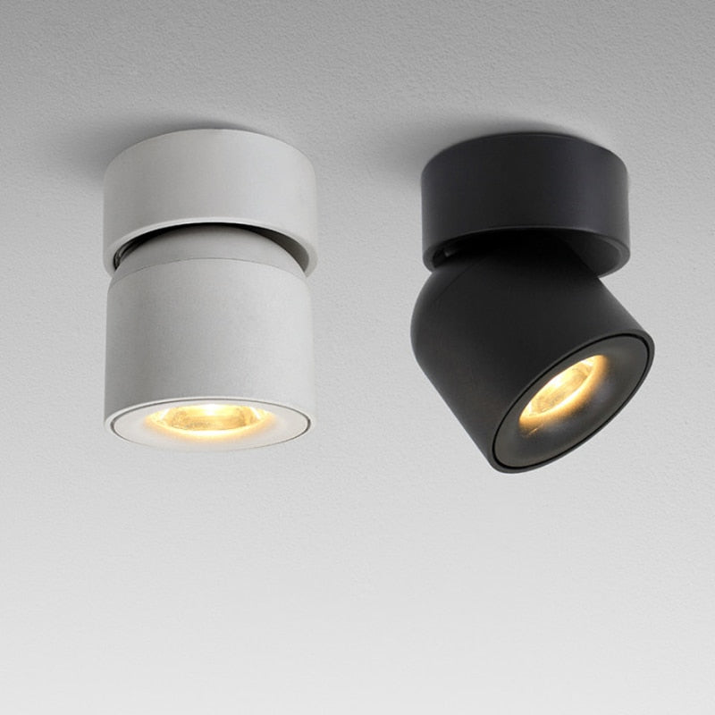 Verstelbare LED Plafondspot Aluminium Zwart Wit Dimbaar voor Woonkamer Keuken Hal Moderne Spot Verlichting | Sansoti