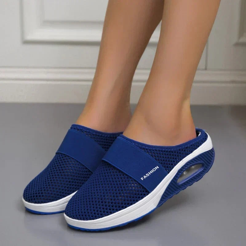 Baskets orthopédiques pour femmes avec amorti à coussin d’air, en mesh respirant, chaussures de marche antidérapantes, pointures 35-42 | Sansoti