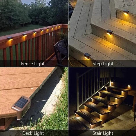 Zonne-energie Trapverlichting Waterdicht LED Buiten voor Tuin en Trap | Sansoti