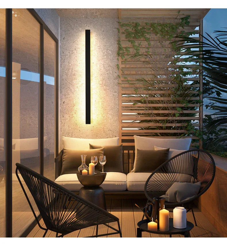 LED Wandleuchte Außen Innen IP65 Wasserdicht 30cm bis 120cm Minimalistisch Modern | Restfield