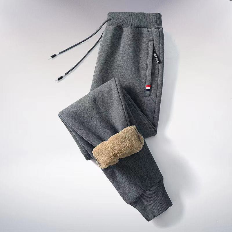 Gevoerde Winterbroek Heren Fleece Thermische Jogger met Trekkoord Elastische Taille voor Koude Dagen | Sansoti