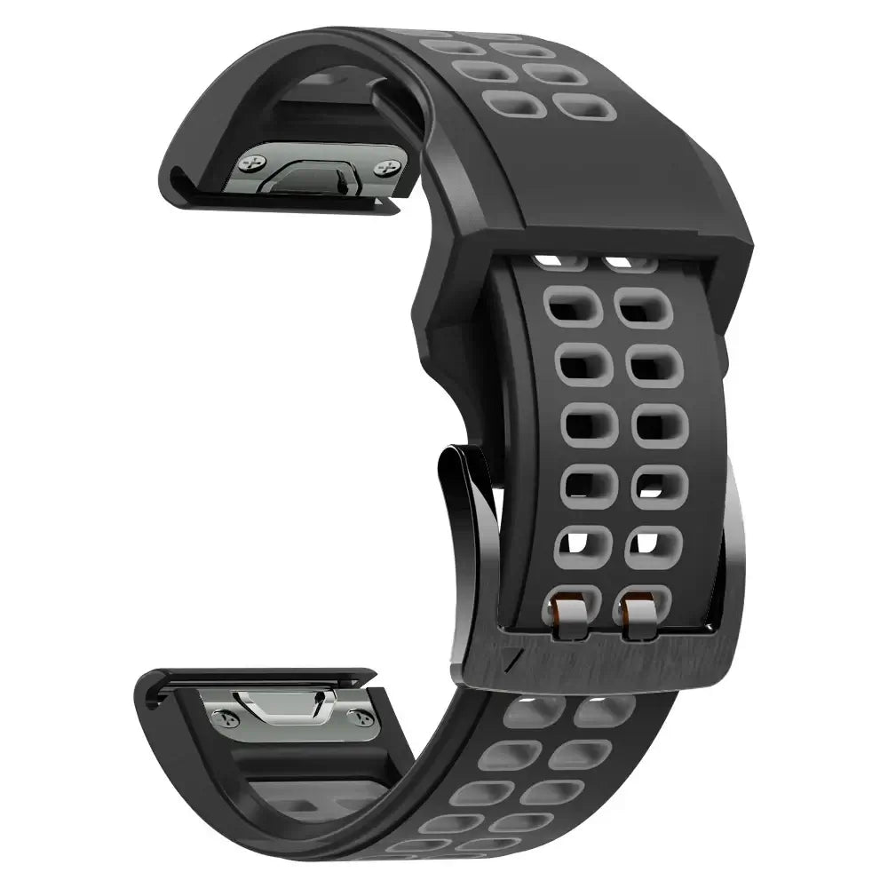 Silicone Watchband QuickFit System Breathable Adjustable 22mm 26mm Sports Watch Smartwatch Wristband | Sansoti