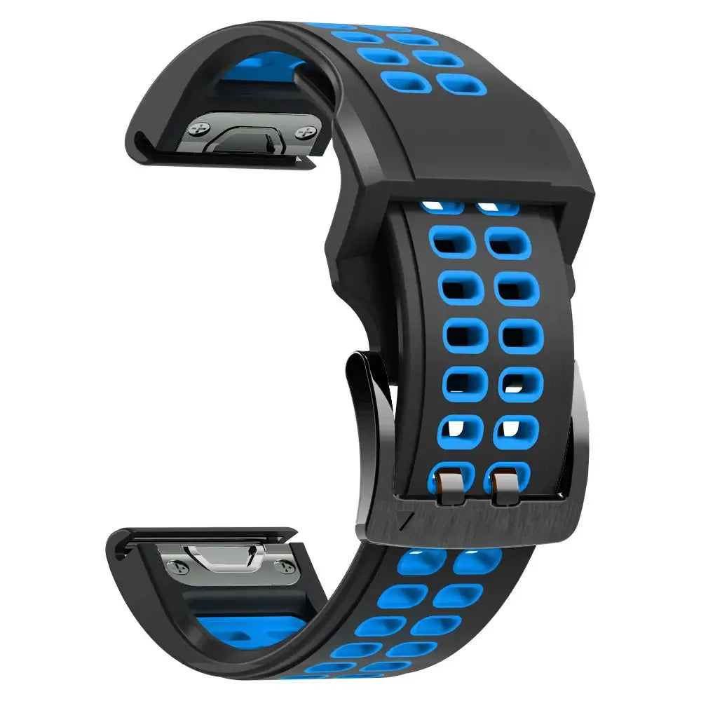 Silicone Watchband QuickFit System Breathable Adjustable 22mm 26mm Sports Watch Smartwatch Wristband | Sansoti