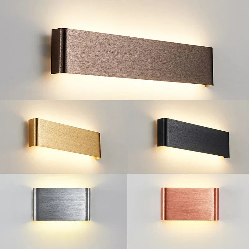 Ultra-dunne design wandlamp APHRODITE — moderne aluminium LED-wandverlichting met acryl kap | Sansoti
