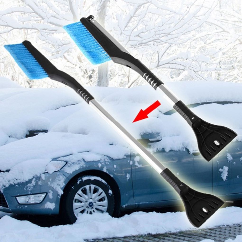 Adjustable Snow Brush with Scraper for Car 84cm Telescopic Handle Winter Ice Scraper Cleaning | Sansoti