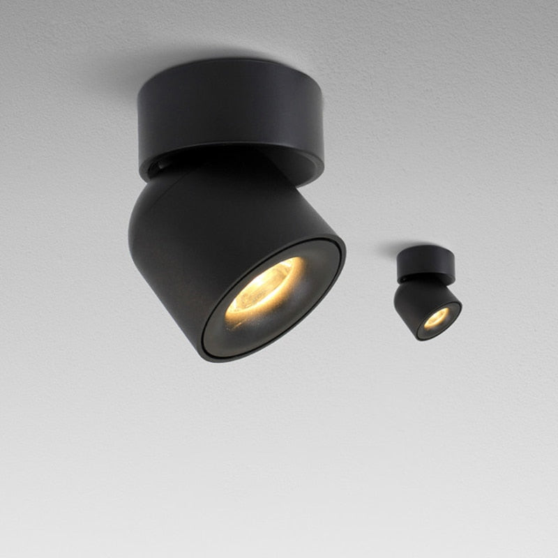 Verstelbare LED Plafondspot Aluminium Zwart Wit Dimbaar voor Woonkamer Keuken Hal Moderne Spot Verlichting | Sansoti