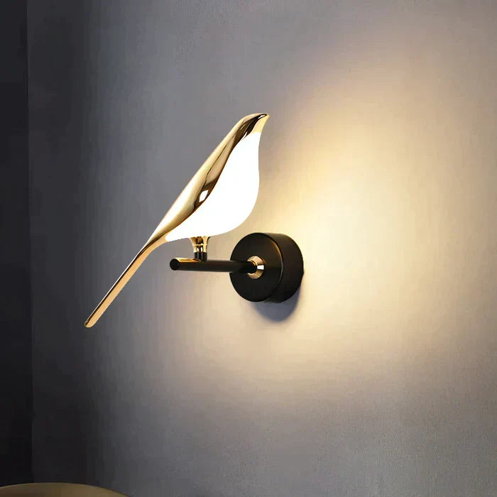 LED Wandlamp Vogel Design Goud Modern Sfeerlicht Woonkamer Slaapkamer Hal Energiezuinig Decoratief Interieur | Sansoti