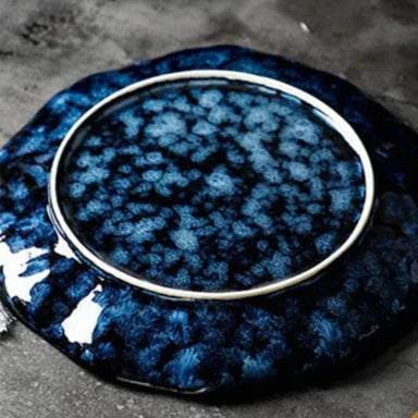 10-Delig Serviesgoed Set Melkwegstelsel Design Blauw Keramiek voor Dagelijks Gebruik en Feestdagen | Sansoti