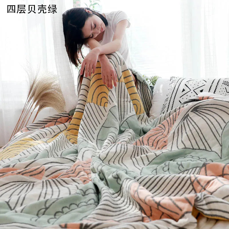 Cotton Throw with Check Pattern – Soft Blanket for Sofa and Bed – 150×200 or 200×230 cm – Versatile Home Decor | Sansoti