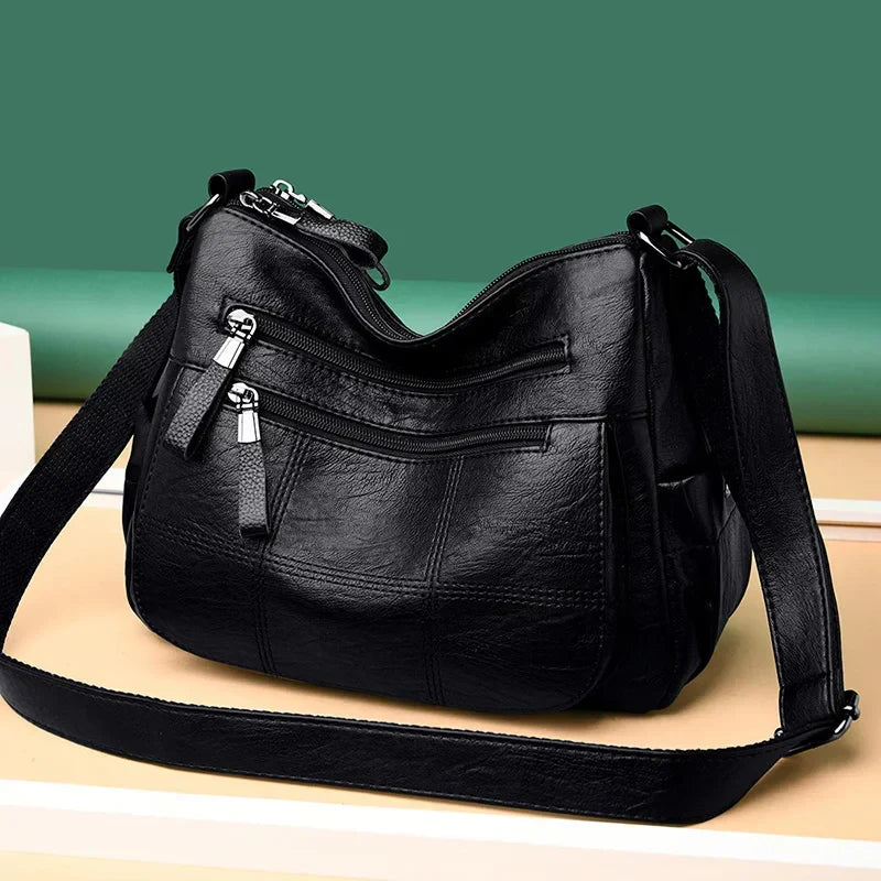 Handgemaakte Leren Damestas met Schouderriem Veelzijdig Design Elegante Vrouwentas voor Werk en Vrije Tijd | Sansoti