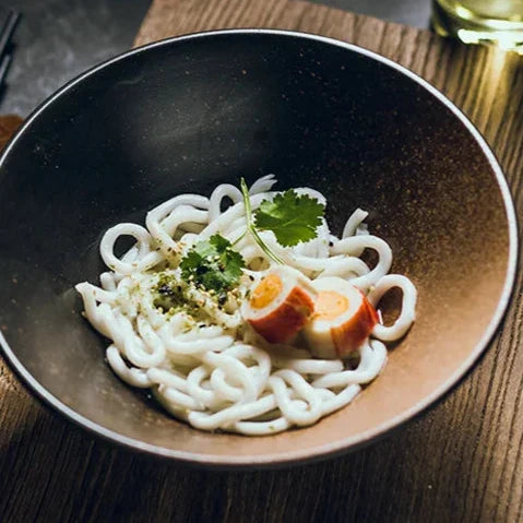 Ramenkom keramiek 18 cm Japans design soepkom noedelkom rijstkom servies keuken handgemaakt | Sansoti