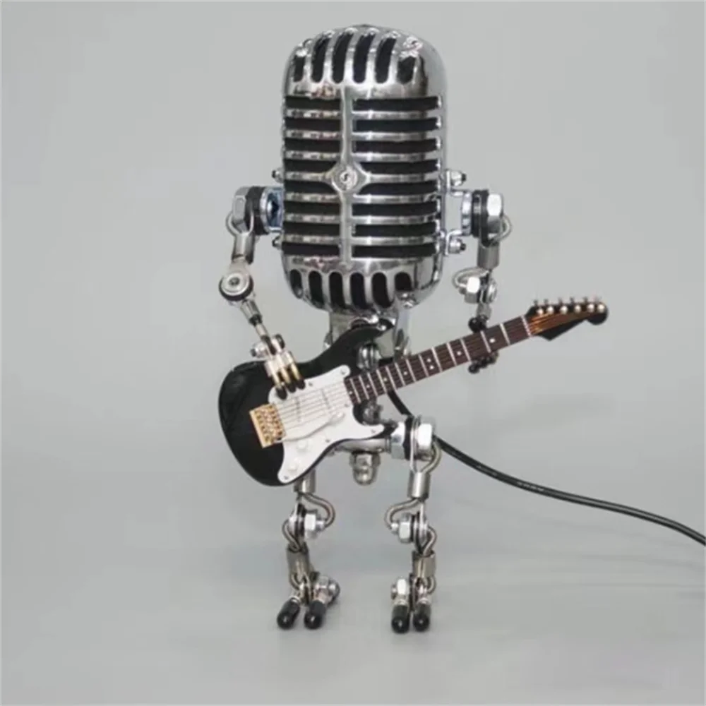 Tischleuchte Roboter mit Gitarre LED Dekoration für Musikzimmer | Restfield