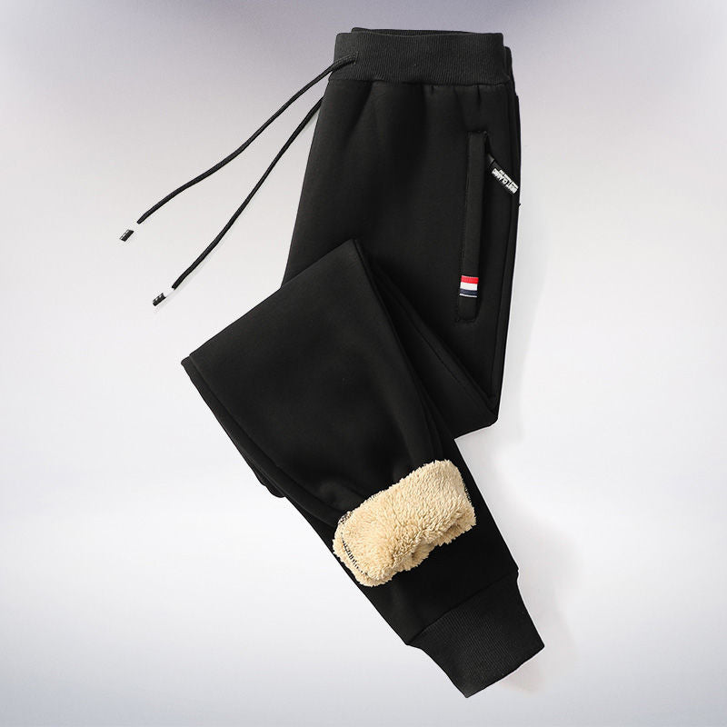 Gevoerde Winterbroek Heren Fleece Thermische Jogger met Trekkoord Elastische Taille voor Koude Dagen | Sansoti