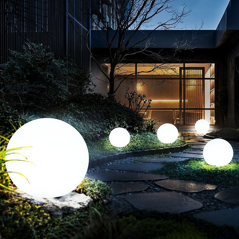Oplaadbare LED Tuinbol met Afstandsbediening 16 Kleuren Sfeerverlichting voor Tuin Terras en Outdoor Decoratie | Sansoti