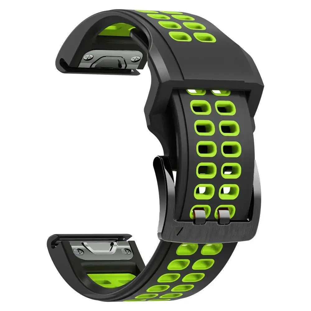 Silicone Watchband QuickFit System Breathable Adjustable 22mm 26mm Sports Watch Smartwatch Wristband | Sansoti