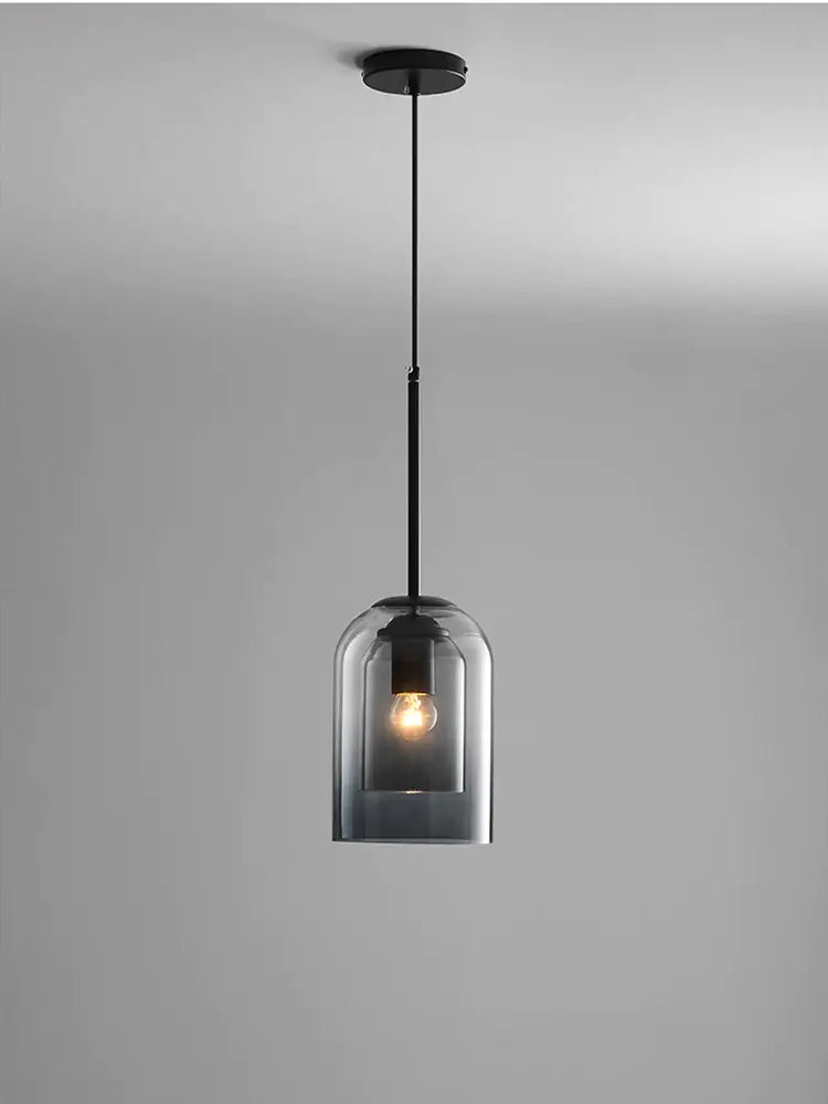 Dubbele Glazen Hanglamp Transparant Glas Nordic Design Scandinavisch Keukeneiland Eetkamer Woonkamer Modern Verlichtingsarmatuur Plafondverlichting E26/E27 Verstelbare Kabels Elegante Verlichting | Sansoti