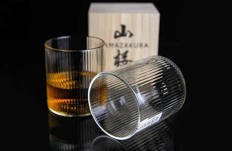 Japans Whiskyglas 320ml Hittebestendig Glas Vintage Stijl Handgemaakt met Houten Kist Whisky Drinkglas Borrelglas Geschenkverpakking Premium Glaswerk Scandinavisch Interieur | Sansoti