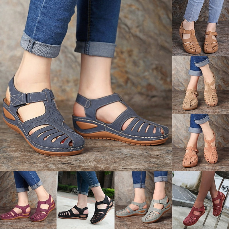 Leather Orthopedic Sandals with Adjustable Toe Protection for Optimal Foot Support and Improved Posture | Sansoti