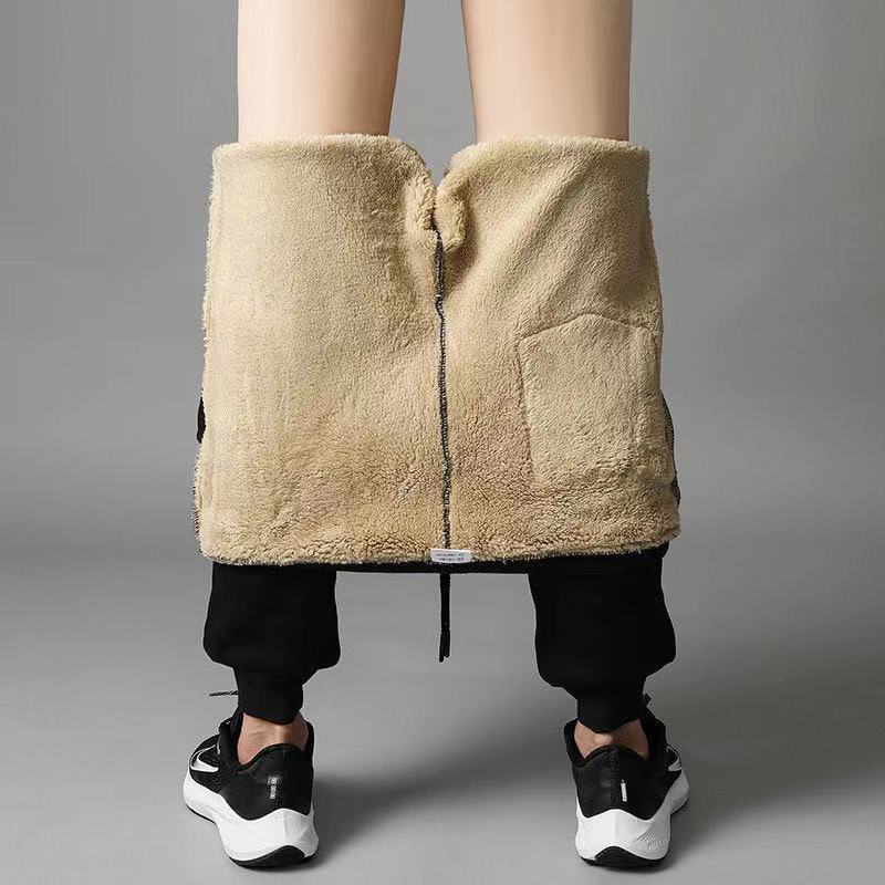 Gevoerde Winterbroek Heren Fleece Thermische Jogger met Trekkoord Elastische Taille voor Koude Dagen | Sansoti