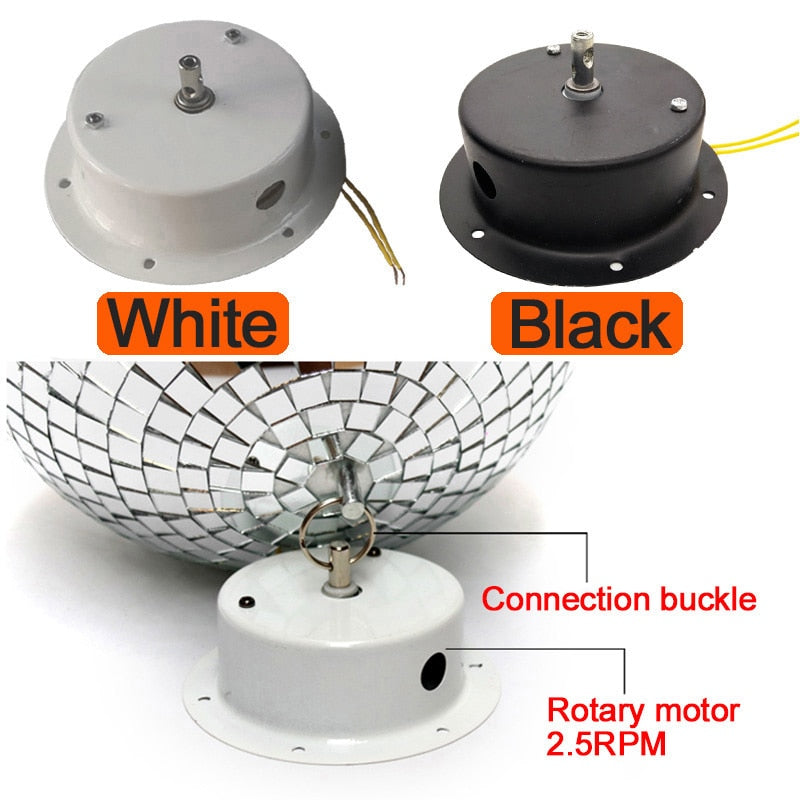 Grande boule disco miroir rotative avec moteur en option pour fête, DJ et éclairage de scène 10–30CM | Restfield