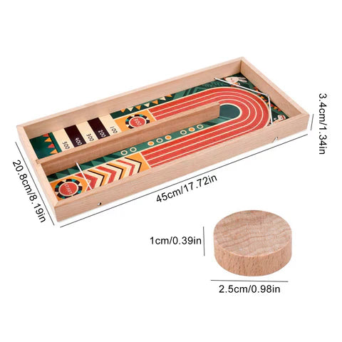 Familiespel Schieten Disc Game - Houten Vaardigheidsspel voor Groot en Klein | Sansoti