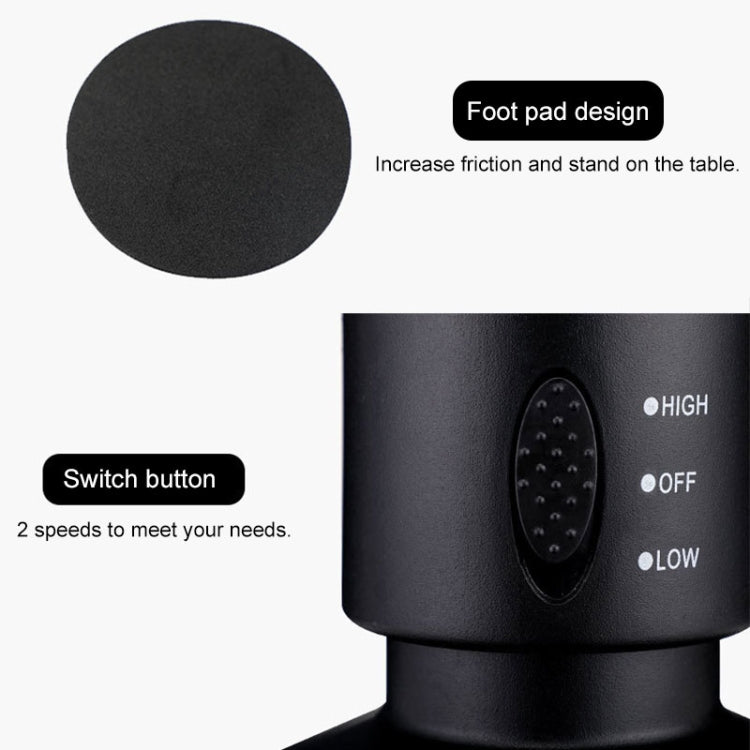 Tower Fan USB Bladeless Compact Design Black 33cm High for Desk and Office | Sansoti