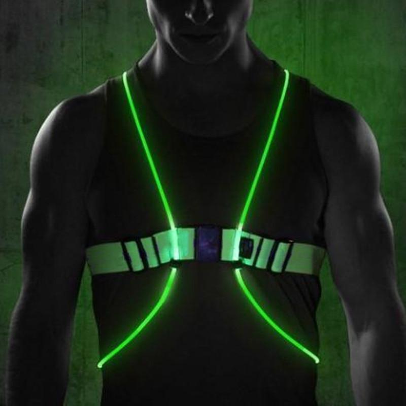 Reflecterend Hardloopvest met LED-verlichting | 360° Zichtbaarheid | Verstelbaar | Voor Hardlopen, Wielrennen, Wandelen | Waterdicht & Lichtgewicht Veiligheidsvest | Sansoti