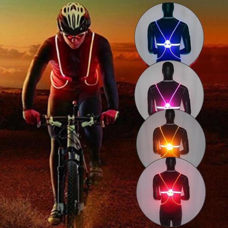 Reflecterend Hardloopvest met LED-verlichting | 360° Zichtbaarheid | Verstelbaar | Voor Hardlopen, Wielrennen, Wandelen | Waterdicht & Lichtgewicht Veiligheidsvest | Sansoti