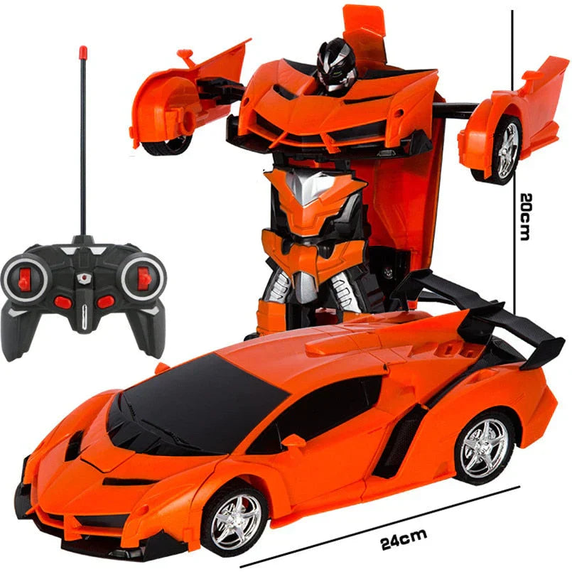 RC Transformierendes Auto – Spielzeugauto und Roboter in Einem mit Fernbedienung | Sansoti