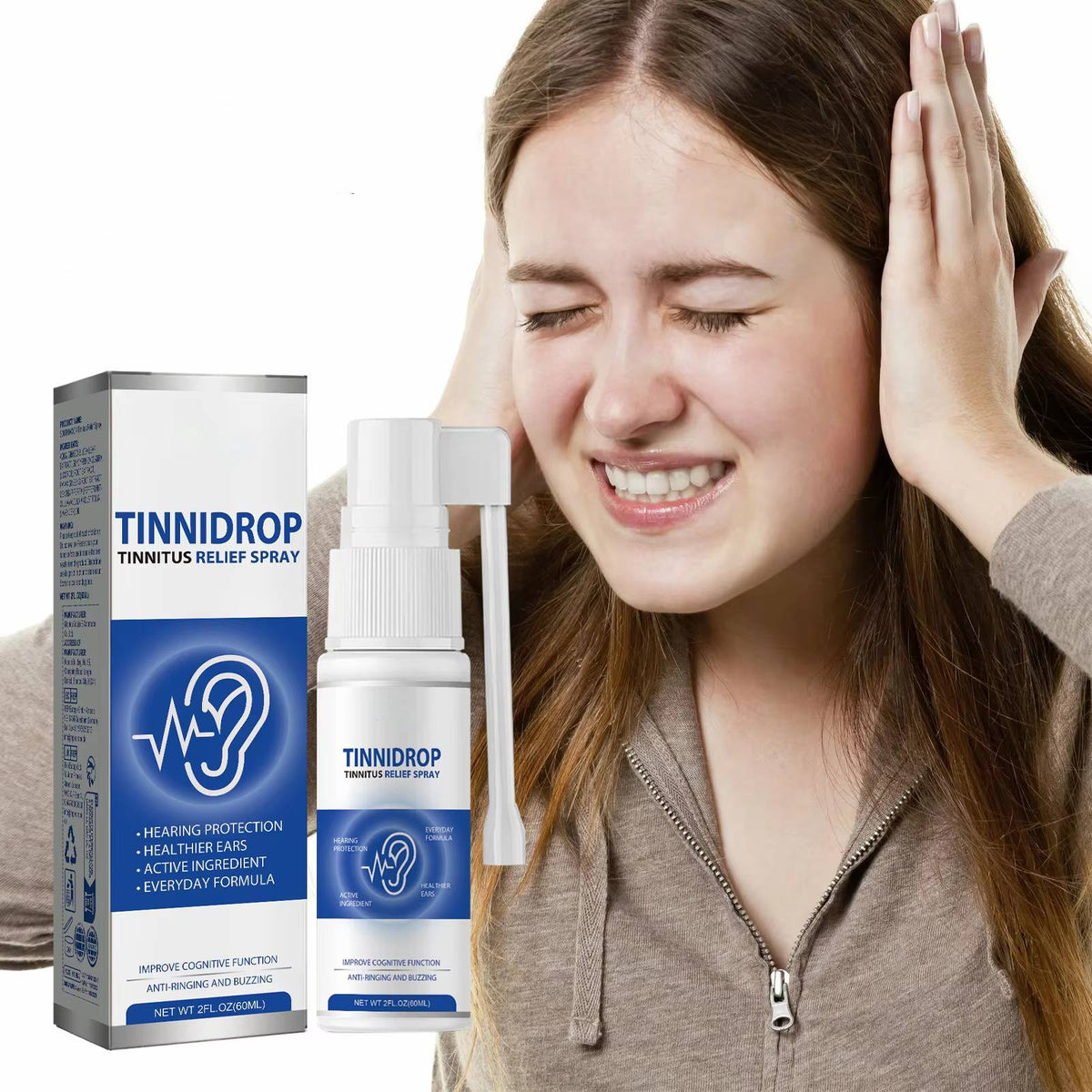 Gouttes auriculaires naturelles en lot de 2, au ginkgo biloba, à la lavande et au bouillon-blanc, pour les soins auriculaires thérapeutiques et le bien-être | Sansoti