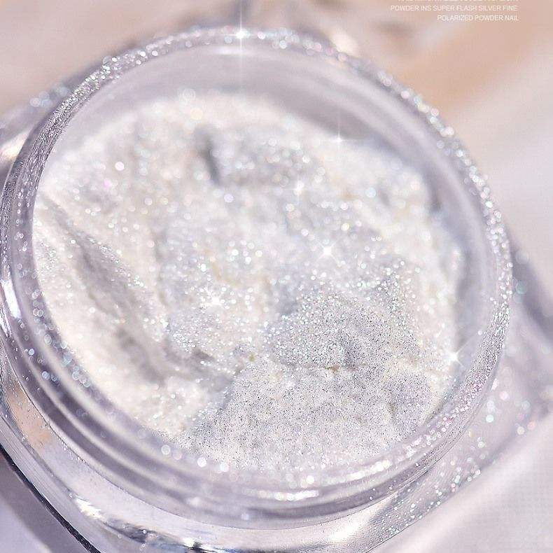 Chroompoeder voor Nagels Zilver – Spiegeleffect Nagelpoeder voor Gel en Acryl | Sansoti